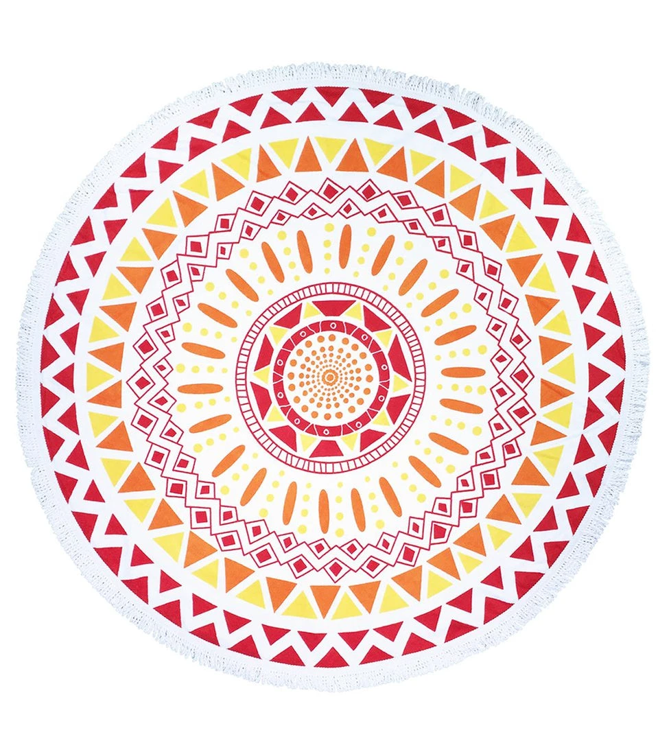 Beach Lulu The Mayan Round Beach Towel Mayan 3 Beach Lulu The Mayan Round Beach Towel Mayan