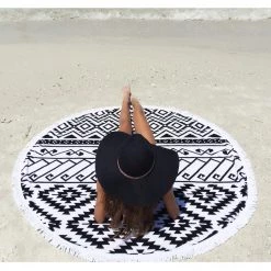 YOGA MATS & PROPS Beach Lulu The Tribal Round Beach Towel