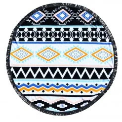 Round Towel Company The Chella Round Towel Blue/White/Yellow YOGA MATS & PROPS
