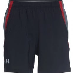 Under Armour Men's UA Launch SW 5" Short Black/Aruba Red CLOTHING 11 Under Armour Men's UA Launch SW 5
