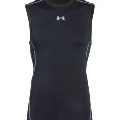 Under Armour Men's UA Armour Heatgear Sleeveless Compression Shirt Black/Steel