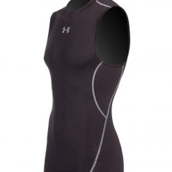 Under Armour Men's UA Armour Heatgear Sleeveless Compression Shirt Black/Steel