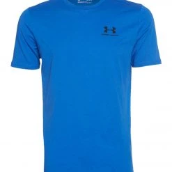 Under Armour Men's UA Sportstyle Left Chest Short Sleeve Versa Blue / / Black