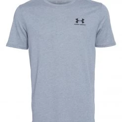 CLOTHING Under Armour Men's UA Sportstyle Left Chest Short Sleeve Steel Light Heather/Black