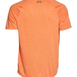 CLOTHING Under Armour Men's UA Tech 2.0 Short Sleeve V-Neck Tee Orange Glitch/Pitch Gray