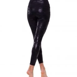 CLOTHING Onzie Printed Foil 7/8 Yoga Leggings Black Snake