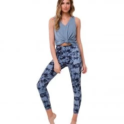 Onzie High Waisted Basic 7/8 Yoga Leggings Moonstone Acid Wash NEW ARRIVALS