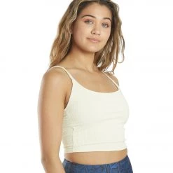 CLOTHING Onzie Belle Cami Yoga Crop Ivory Rib