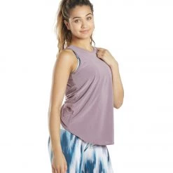 CLOTHING Onzie Twisted Yoga Tank GRAPE MIST