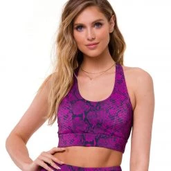 Onzie Warrior Yoga Sports Bra ULTRA VIOLET SNAKE
