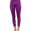 Onzie High Waisted Basic 7/8 Yoga Leggings ULTRA VIOLET SNAKE NEW ARRIVALS 2 Onzie High Waisted Basic 7/8 Yoga Leggings ULTRA VIOLET SNAKE NEW ARRIVALS