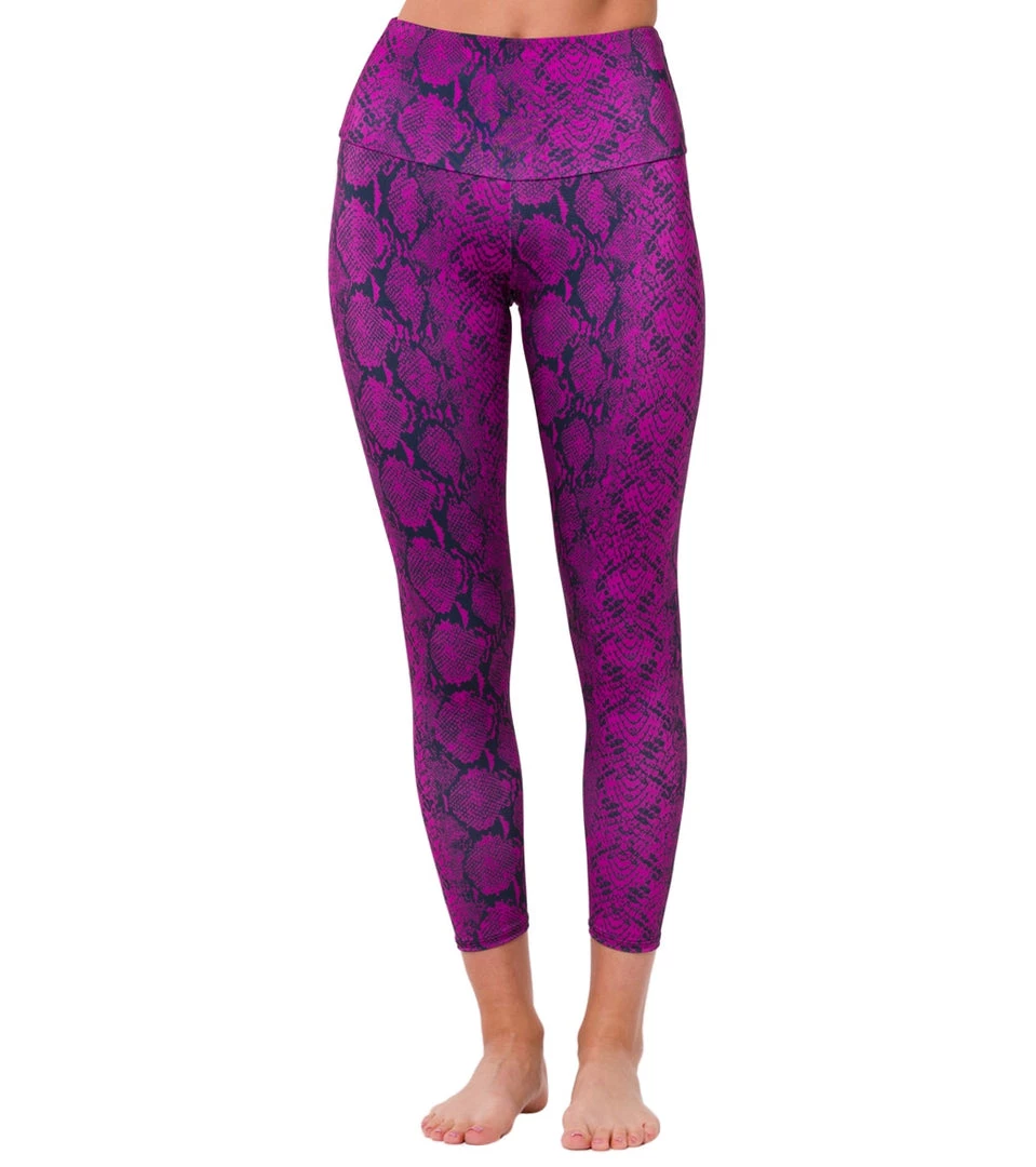 Onzie High Waisted Basic 7/8 Yoga Leggings ULTRA VIOLET SNAKE NEW ARRIVALS 3 Onzie High Waisted Basic 7/8 Yoga Leggings ULTRA VIOLET SNAKE NEW ARRIVALS