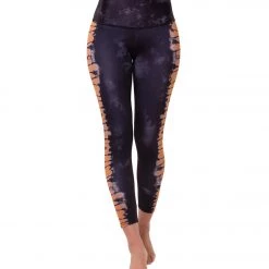 CLOTHING Onzie Graphic High Waisted 7/8 Yoga Leggings BRONZE TIE DYE