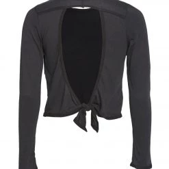 Onzie Vintage Tie Back Long Sleeve Yoga Top Black