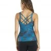 Everyday Yoga Tie Dye Radiant Strappy Back Support Tank Indigo CLOTHING