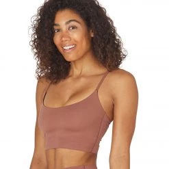 Glyder Pure Yoga Crop Top Cocoa CLOTHING