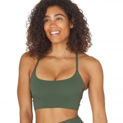 Glyder Pure Yoga Crop Top Olive CLOTHING