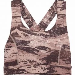 Glyder Full Force Yoga Sports Bra Adobe Rose/Cocoa Distressed Camo CLOTHING