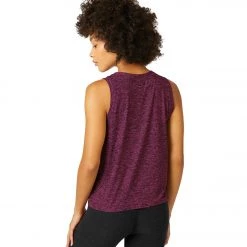 Beyond Yoga Featherweight Spacedye Balanced Muscle Yoga Tank Black Plumberry NEW ARRIVALS