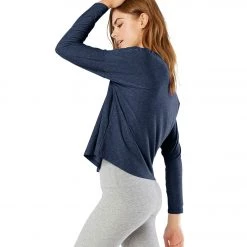 CLOTHING Beyond Yoga Featherweight Morning Light Cropped Pullover Nocturnal Navy