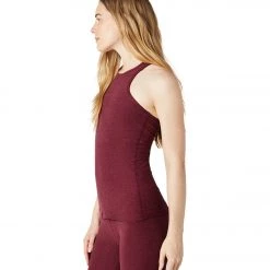 Beyond Yoga Spacedye Under Lock And Keyhole Yoga Tank Deep Merlot