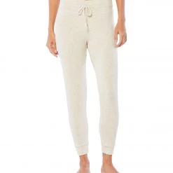 Beyond Yoga Luxe Lounge Around Midi Joggers Oatmeal Heather CLOTHING