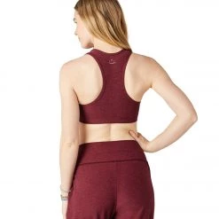 CLOTHING Beyond Yoga Spacedye Lift Your Spirits Yoga Sports Bra Deep Merlot