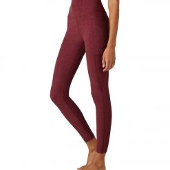Beyond Yoga Spacedye Out Of Pocket High Waisted 7/8 Yoga Leggings Deep Merlot NEW ARRIVALS