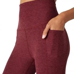 Beyond Yoga Spacedye Out Of Pocket High Waisted 7/8 Yoga Leggings Deep Merlot NEW ARRIVALS