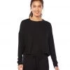 CLOTHING Beyond Yoga Luxe Lounger Brushed Up Cropped Pullover Black 2 CLOTHING Beyond Yoga Luxe Lounger Brushed Up Cropped Pullover Black