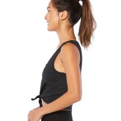 Beyond Yoga Heather Rib Favorite Lounge Cropped Tank Black Heather CLOTHING