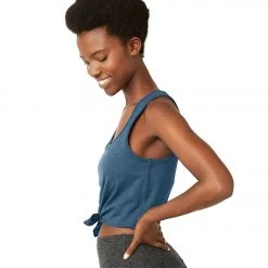 Beyond Yoga Heather Rib Favorite Lounge Cropped Tank Blue Horizon Heather CLOTHING