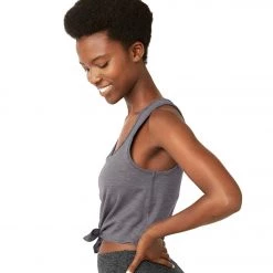 CLOTHING Beyond Yoga Heather Rib Favorite Lounge Cropped Tank Gray Heather