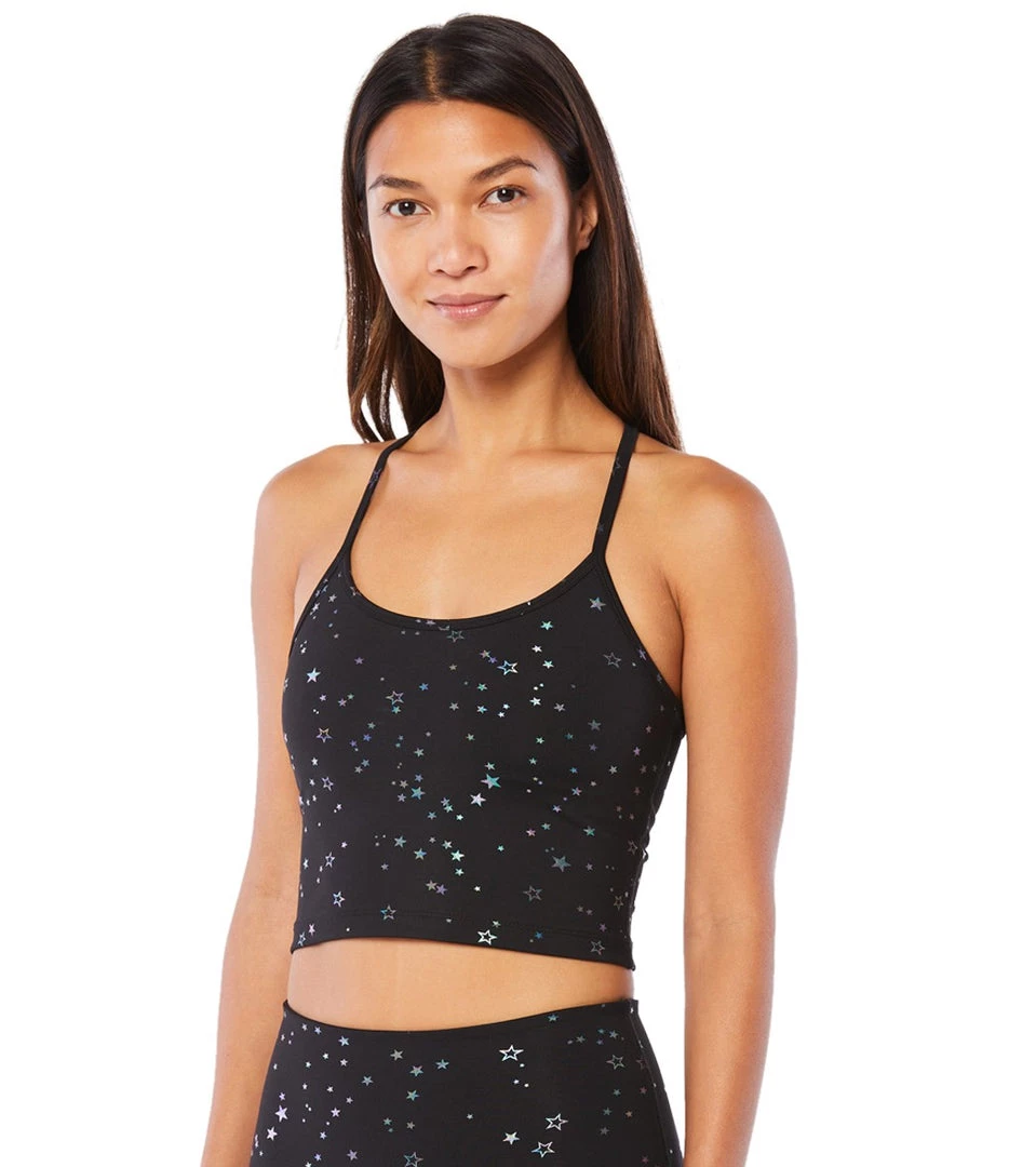 Beyond Yoga Sportflex Tossed Star Slim Racerback Cropped Tank CLOTHING 3 Beyond Yoga Sportflex Tossed Star Slim Racerback Cropped Tank CLOTHING