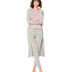 CLOTHING Beyond Yoga Your Line Waffle Knit Duster Cream Heather