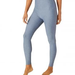 CLOTHING Beyond Yoga Alloy Sparkle High Waisted 7/8 Leggings Stormy Blue Shiny Navy Sparkle