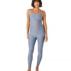 CLOTHING Beyond Yoga Alloy Sparkle High Waisted 7/8 Leggings Stormy Blue Shiny Navy Sparkle