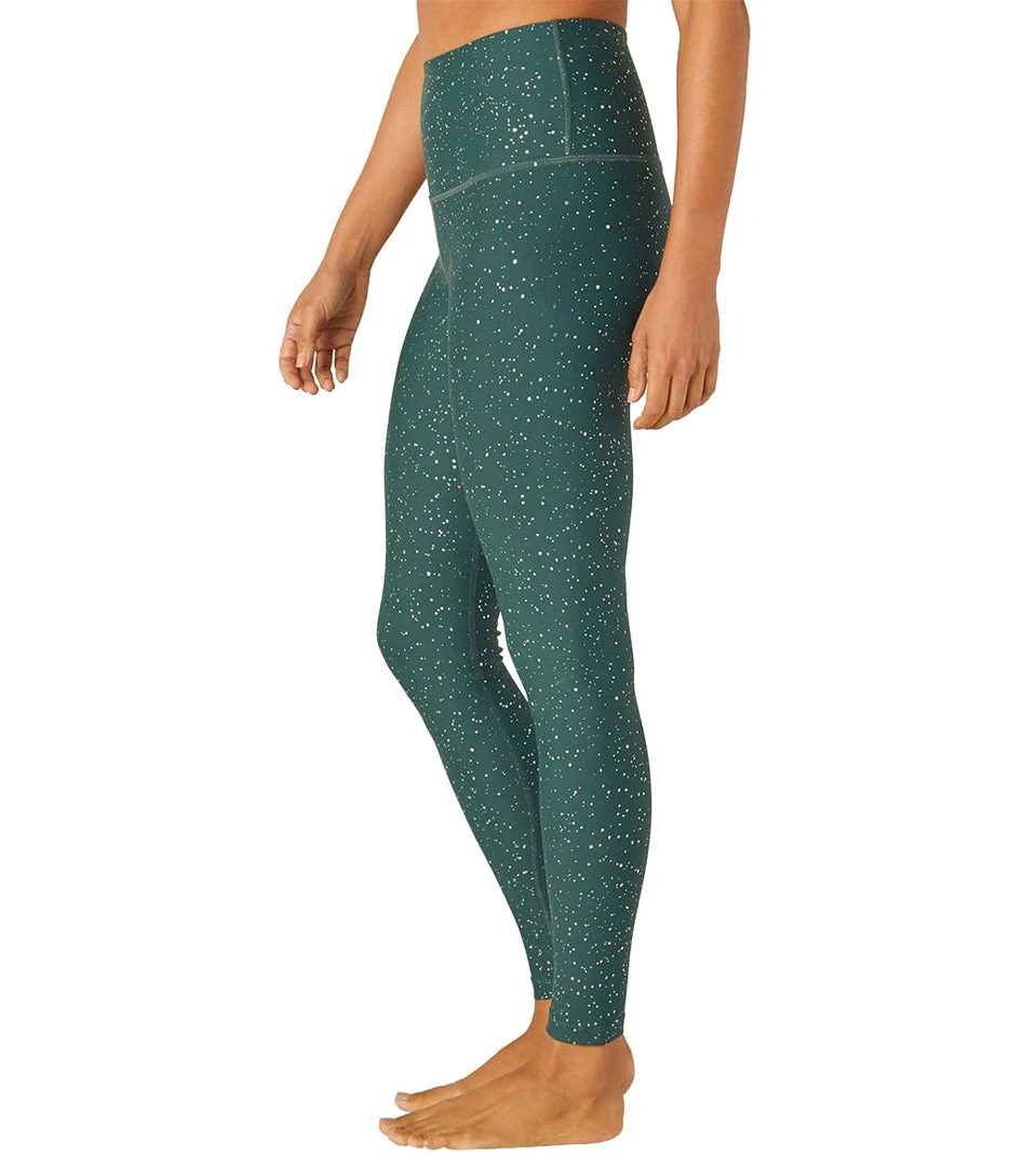 CLOTHING Beyond Yoga Alloy Sparkle High Waisted 7/8 Leggings Hunter Green Antique Gold Sparkle 7 CLOTHING Beyond Yoga Alloy Sparkle High Waisted 7/8 Leggings Hunter Green Antique Gold Sparkle