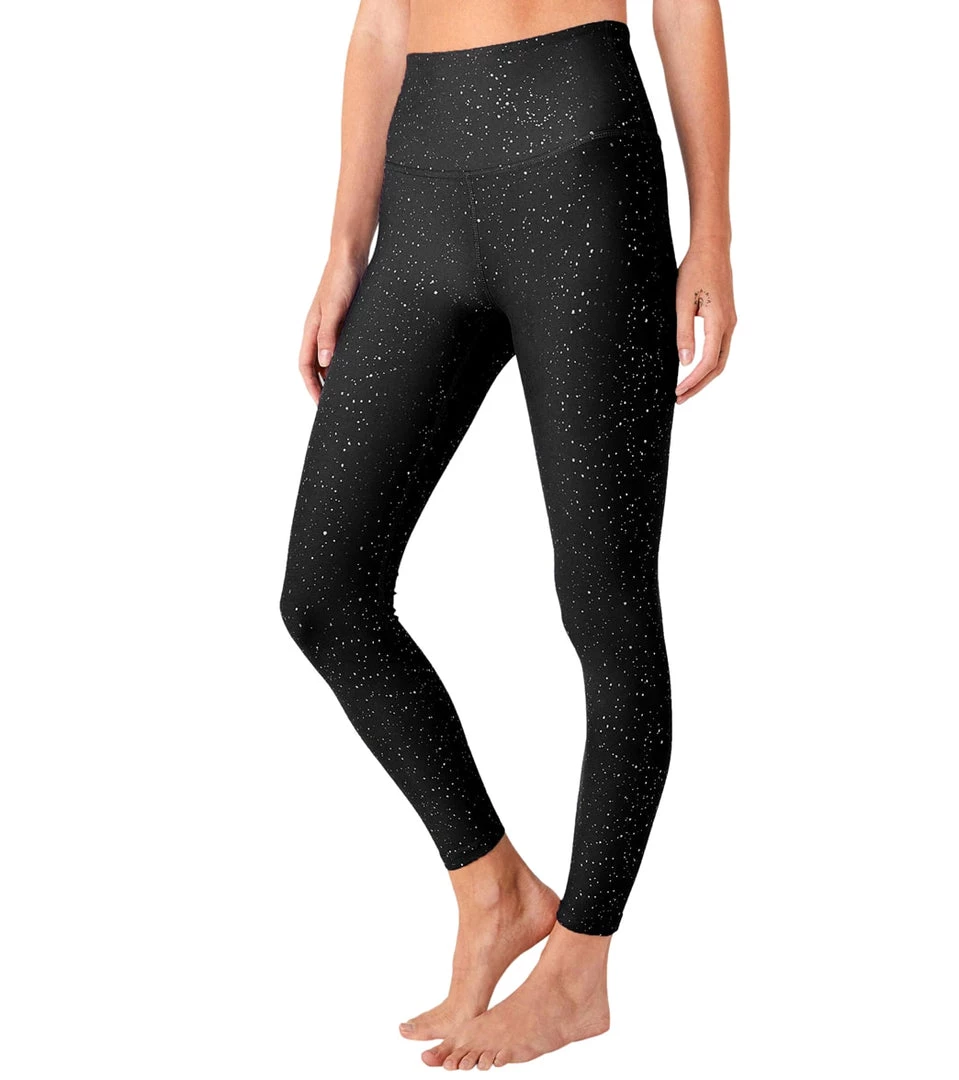 Women Beyond Yoga Alloy Sparkle High Waisted 7/8 Leggings Black Gunmetal Sparkle 4 Women Beyond Yoga Alloy Sparkle High Waisted 7/8 Leggings Black Gunmetal Sparkle