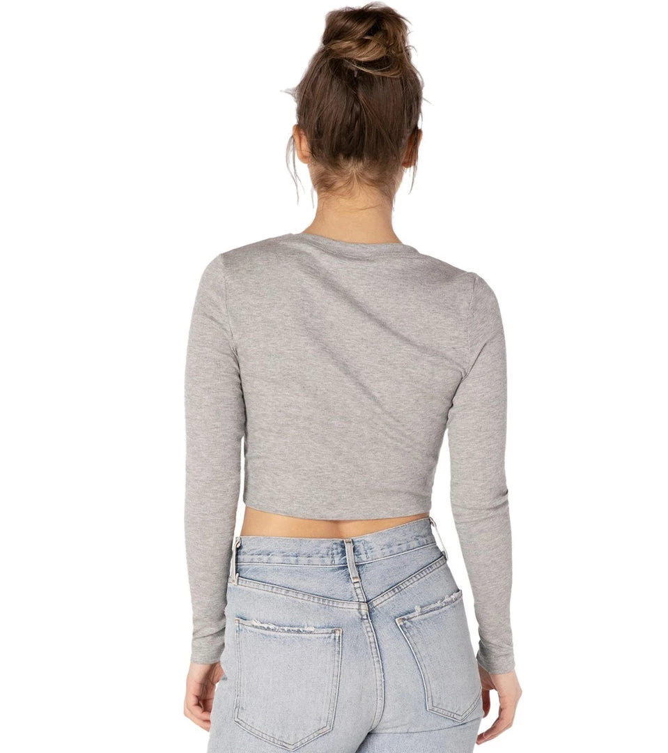 CLOTHING Beyond Yoga Rib Knit Jersey Keep In Line Cropped Pullover Light Heather Gray 5 CLOTHING Beyond Yoga Rib Knit Jersey Keep In Line Cropped Pullover Light Heather Gray
