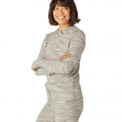 Beyond Yoga Waffle Knit Hoodie Cream Heather CLOTHING