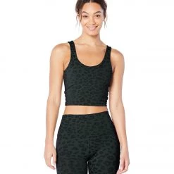Beyond Yoga Leopard Jacquard Keep It Simple Cropped Tank CLOTHING