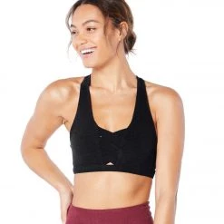 Beyond Yoga Spacedye Totally Woven Sports Bra Darkest Night