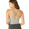 Beyond Yoga Spacedye Twist Through Cropped Tank Silver Mist CLOTHING