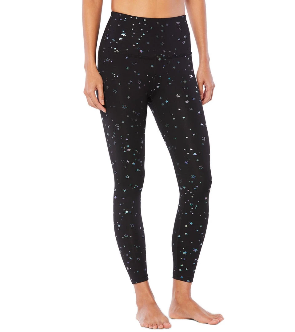 CLOTHING Beyond Yoga Sportflex Tossed Star High Waisted 7/8 Leggings Black-Iridescent Clear Stars 5 CLOTHING Beyond Yoga Sportflex Tossed Star High Waisted 7/8 Leggings Black-Iridescent Clear Stars