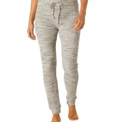 Beyond Yoga Waffle Living Easy Knit Sweatpants Cream Heather