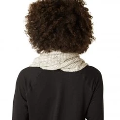 Beyond Yoga Waffle Knit Long Infinity Scarf Cream Heather