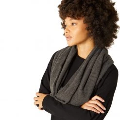 ACCESSORIES Beyond Yoga Waffle Knit Long Infinity Scarf Charcoal