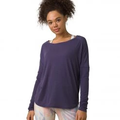 PrAna Rogue Long Sleeve Yoga Top Astral Night