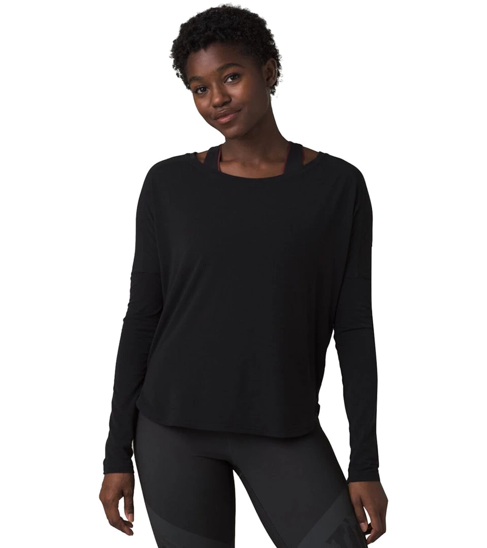 PrAna Rogue Long Sleeve Yoga Top Black CLOTHING 3 PrAna Rogue Long Sleeve Yoga Top Black CLOTHING